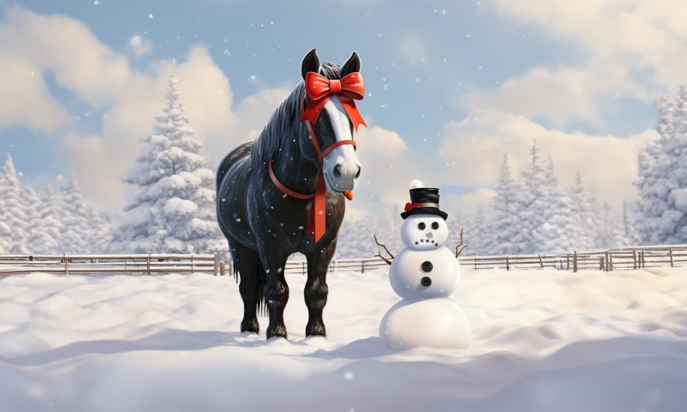 horse-in-snow