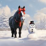 horse-in-snow